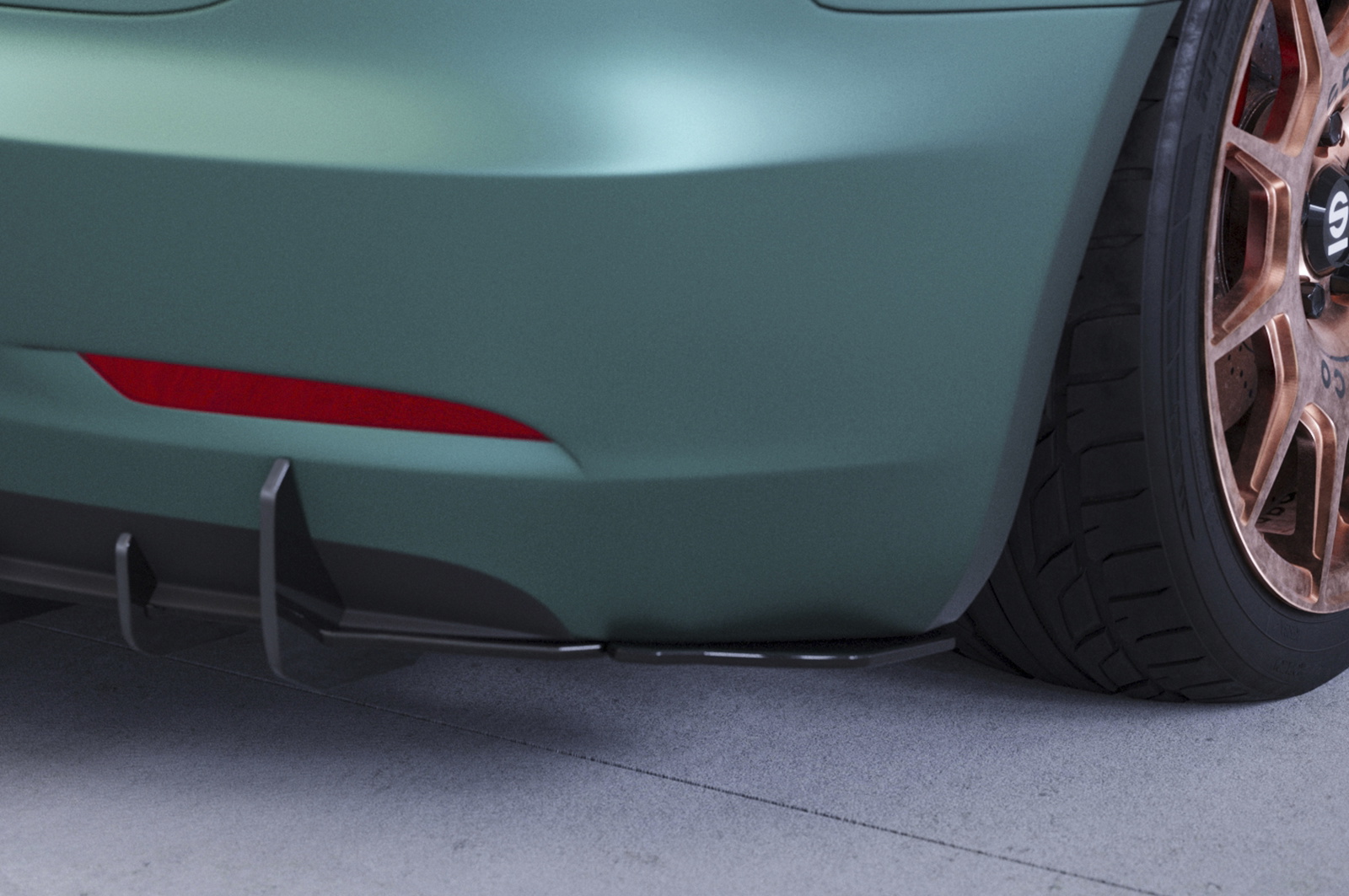 Racing Diffusor / Heckansatz für Tesla Model 3 HA413-L