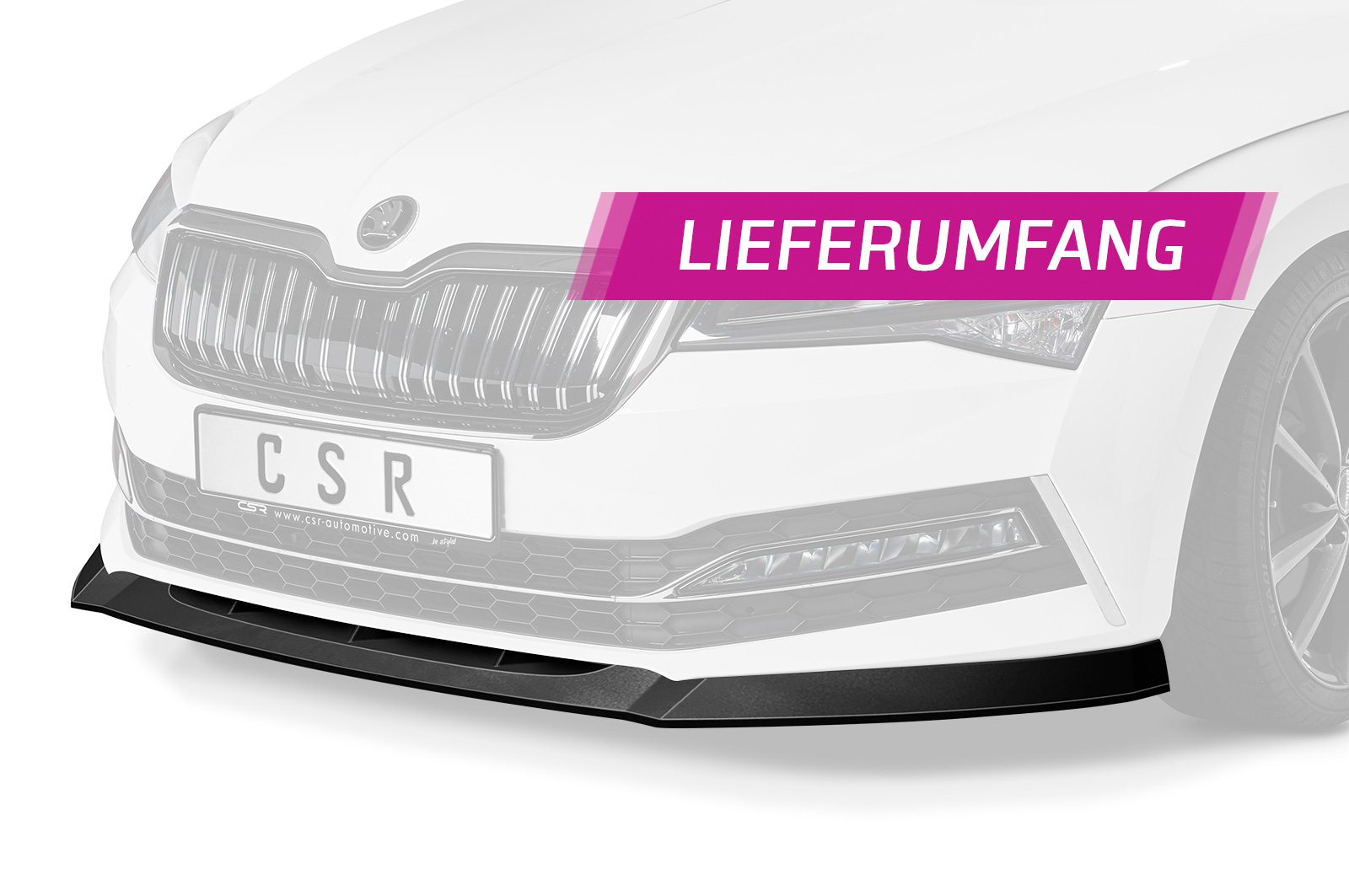 Cup-Spoilerlippe mit ABE für Skoda Superb III (Typ 3V) CSL468-S Image 