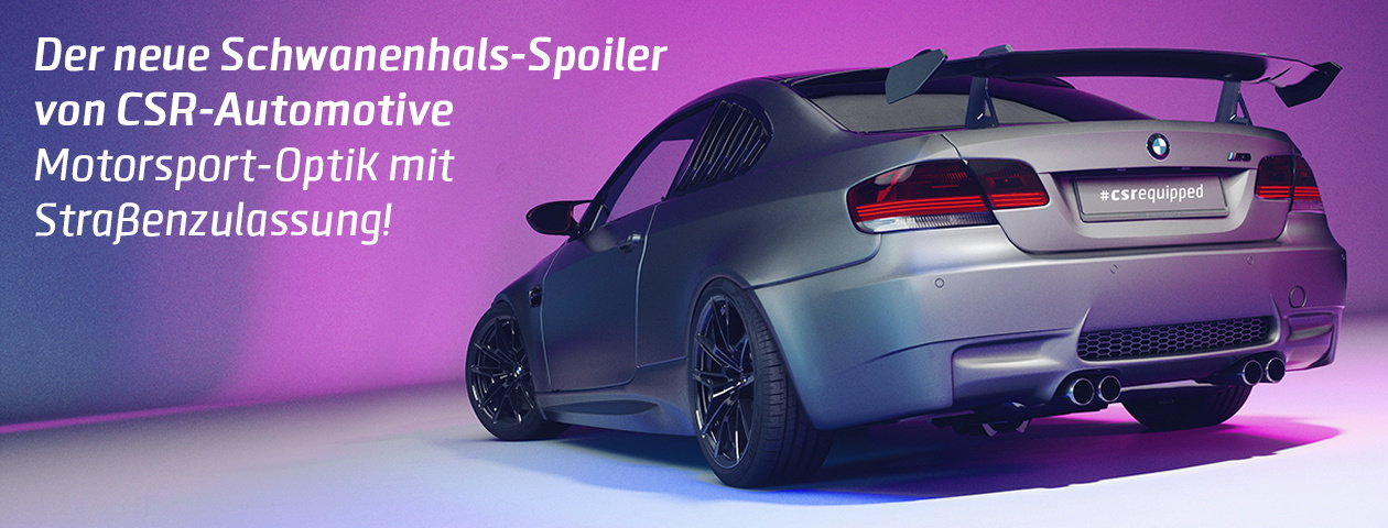 Der neue Schwanenhals Spoiler von CSR-Automotive mit ABE/TTG BMW M3 E92 mit Schwanenhals Heckspoiler von CSR-Automotive