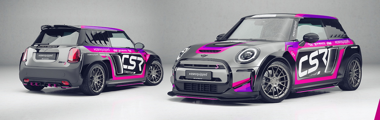 Mini Cooper SE Showcar von CSR-Automotive mit Frontspoiler, Schweller, Heckspoiler, Diffusor und weiteren Tuningteilen