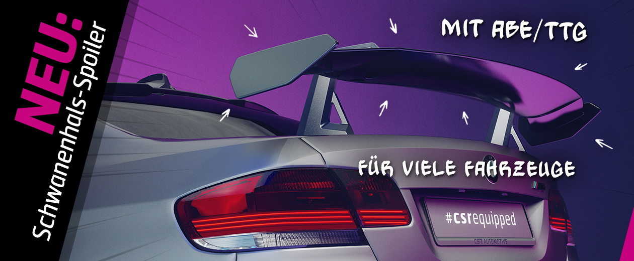 BMW M3 E92 mit Schwanenhals-Spoiler von CSR-Automotive Detailaufnahme 2