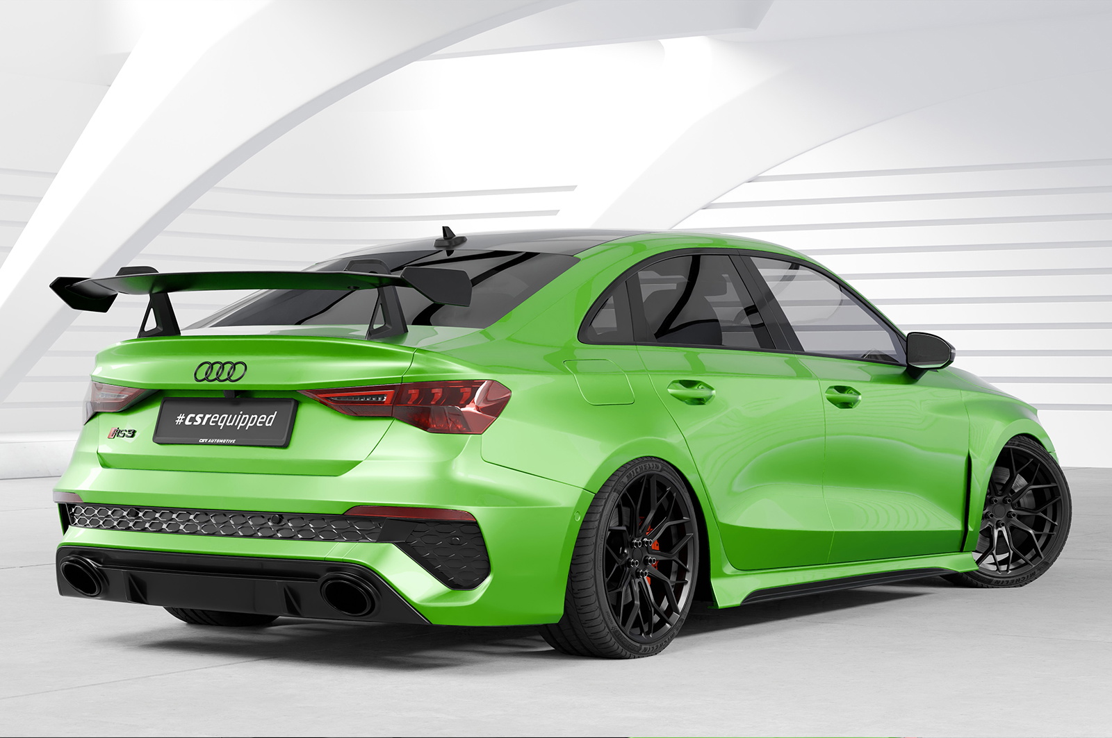 Schwanenhals Heckflügel mit ABE für Audi A3 / S3 / RS3 (8Y) Limousine SHF057 Image 9